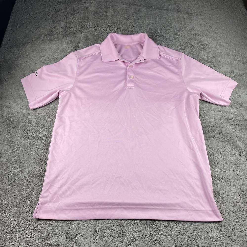 Callaway Opti-Dri Golf Polo Short‎ Sleeve Performance Shirt Mens Large Pink